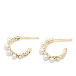 David yurman 18k earrings petite pearle